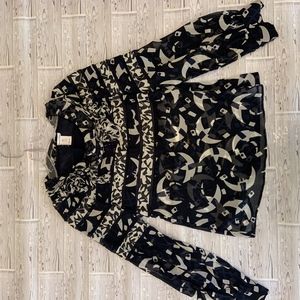 Oscar De La Renta Silk Sheer Blouse